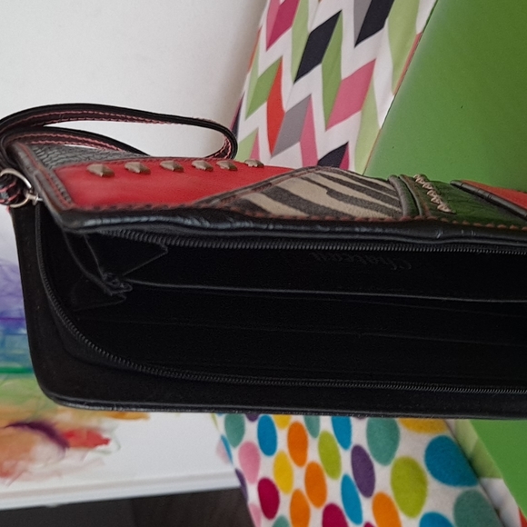 Animal prints leather waistlet..CHATEAU..pink and blk.. - Picture 3 of 5